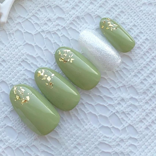◎No.004◎ くすみグリーン ピスタチオ ネイルチップ 結婚式 成人式 ◎No.004◎ くすみグリーン ピスタチオ ネイルチップ 結婚式 成人式