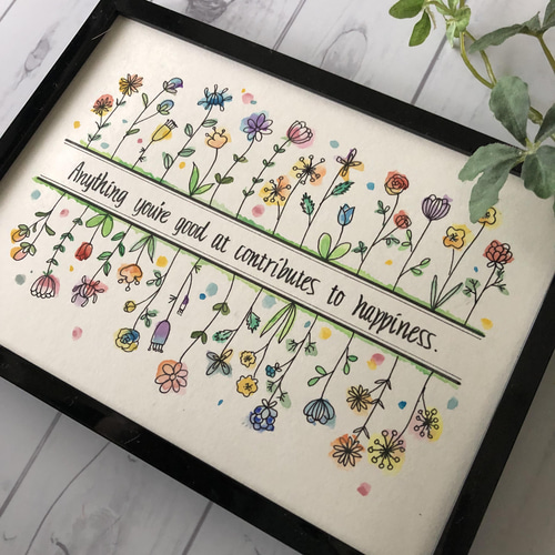 木の上のお花畑【額なし】直筆 手書き 一点物 押し花はがき 小町草咲く丘 | ファーム富田の通信販売