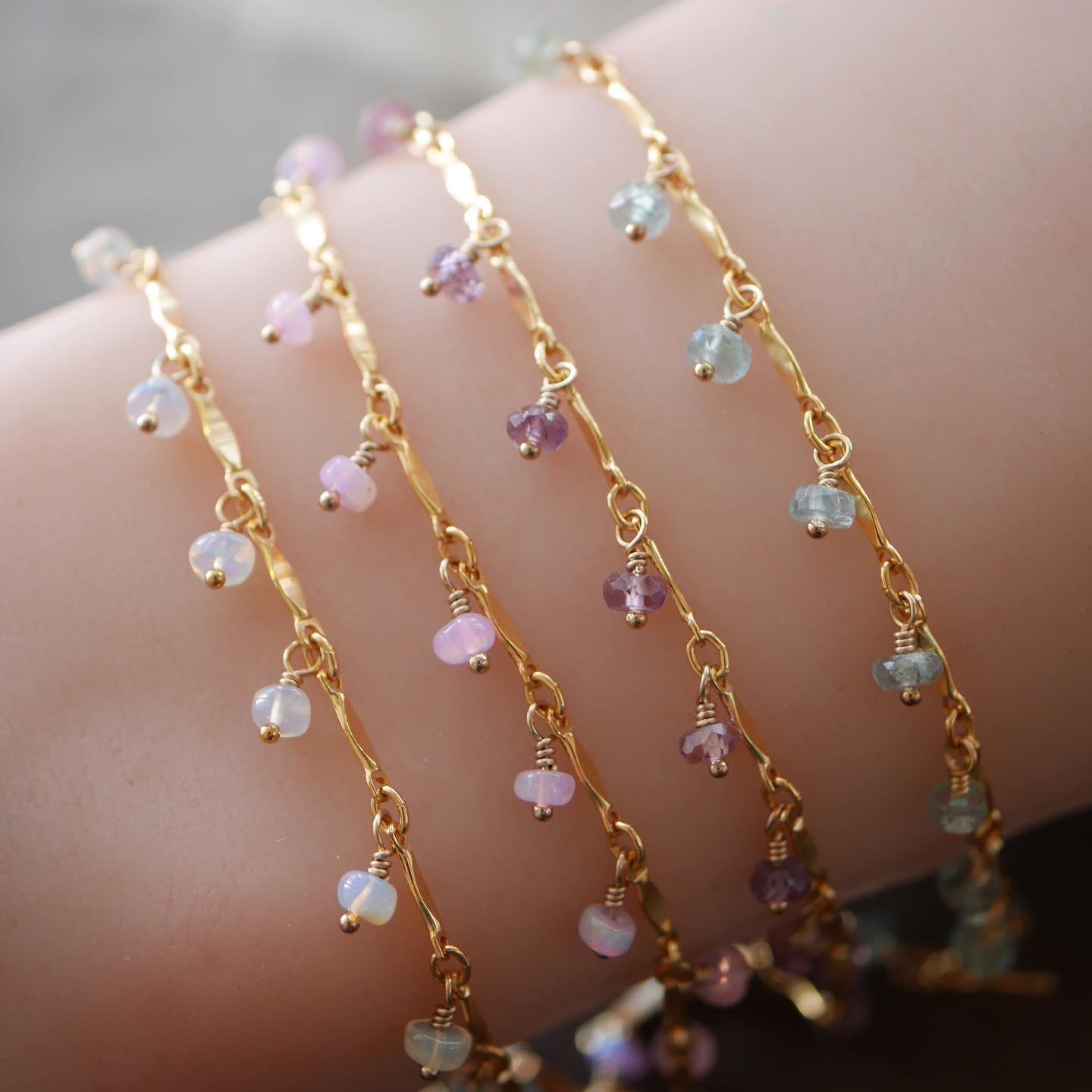 選べる天然色のブレスレット◇K14GF