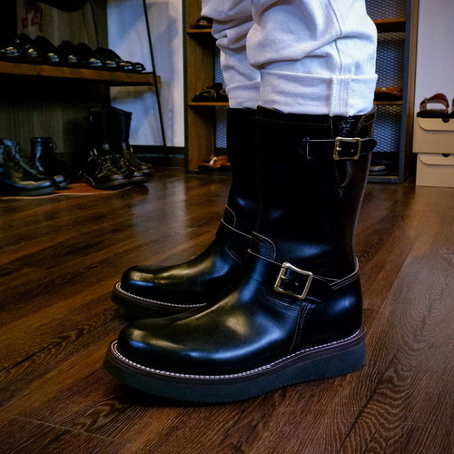 ENGINEER BOOTS Keel ブラック パターンオーダー [受注生産] ブーツ
