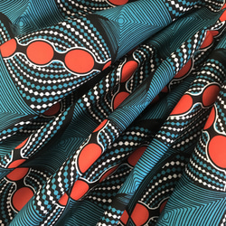 ◆110cmx100cm◆アフリカ生地　布　アフリカンファブリック　ワックスプリント　ハンドメイド　小物作り【P-02】 5枚目の画像