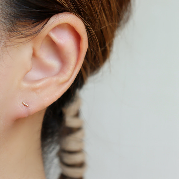 GRAY PEARL LINKS PIERCED EARRINGS(2SP0886)SV925 ピアス