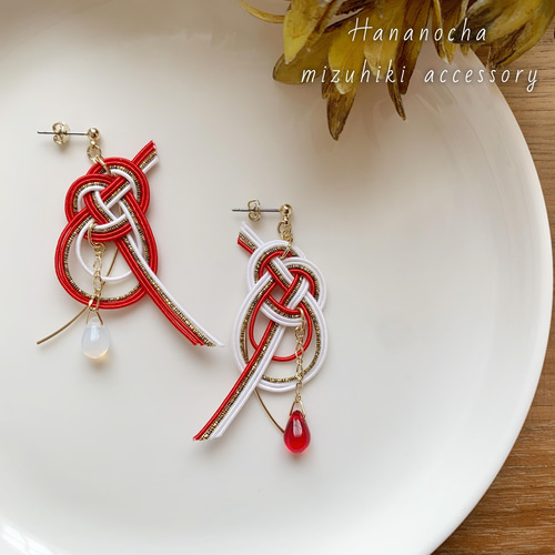 水引《 祝彩華 ✤ 紅白 》縁起の華シリーズ｜あわじ結び｜縁起物