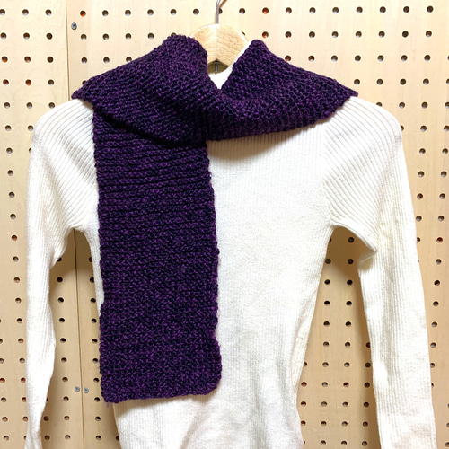 【ぁ】マフラー 編み物 手編み ハンドメイド フワフワマフラー#あみもの#ハンドメイド #編み物 #編みもの