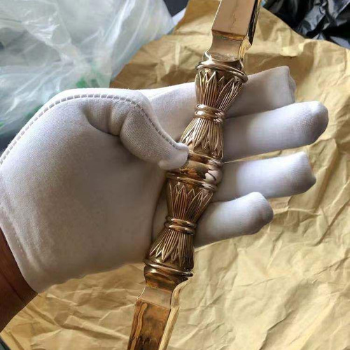 密教法具 真言宗金剛杵 独鈷杵 寺院用仏具 真鍮製 vajra 32cm