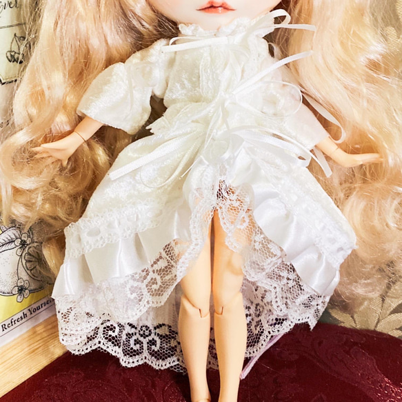 ローゼンメイデン風　 雪華綺晶のドレス　ブライス　ドール服　ドールアウトフィット　薔薇乙女　第七ドール 3枚目の画像