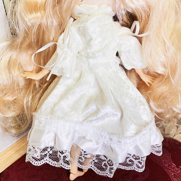ローゼンメイデン風　 雪華綺晶のドレス　ブライス　ドール服　ドールアウトフィット　薔薇乙女　第七ドール 4枚目の画像