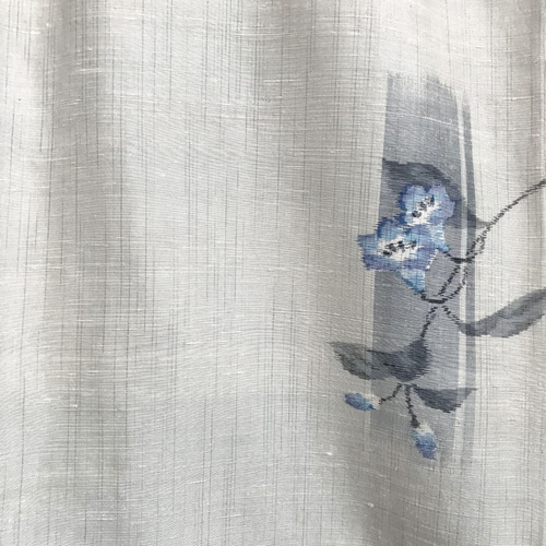 アオザイ 風 スリット ワンピース 【 着物リメイク 】 アイス