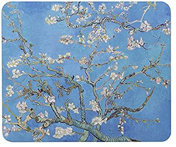フィンセント・ファン・ゴッホ『 花咲くアーモンドの木の枝 』のマウスパッド：フォトパッド (青みを強めたバージョン) 1枚目の画像