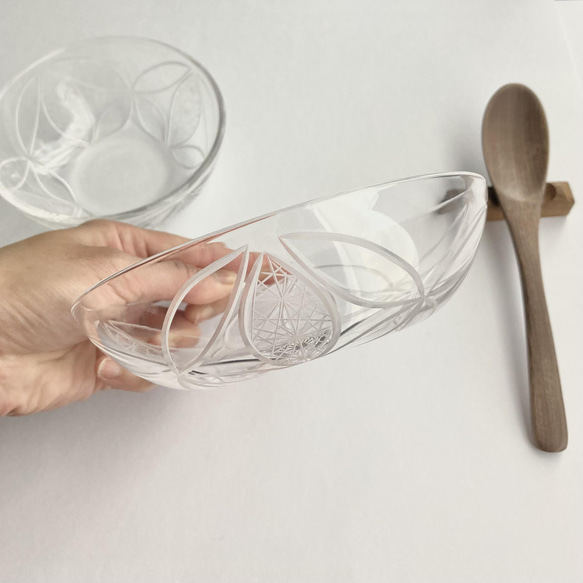 切子 の ガラス 皿 【リンネ】 6枚目の画像