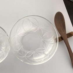 切子 の ガラス 皿 【リンネ】 3枚目の画像
