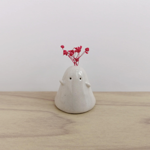 陶器のおばけ(小)〔33b〕｜置物 陶芸 陶器 一輪挿し 造花 その他置物