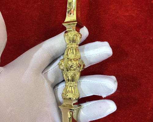 【修縁堂】密教法具 真言宗 法器 鬼面九鈷杵vajra21CM 0f23b7aa99e7ab4aa1fa18f1c1004a