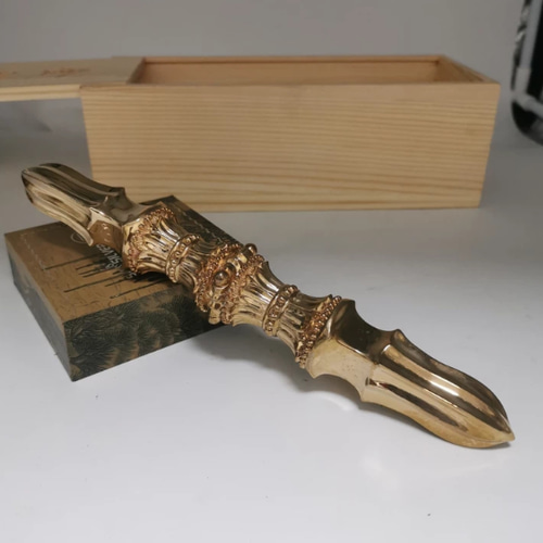 密教法具 四大明王金剛杵 独鈷杵 寺院用仏具 真鍮製 vajra 23cm