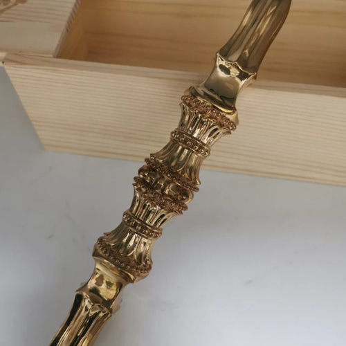 密教法具 四大明王金剛杵 独鈷杵 寺院用仏具 真鍮製 vajra 23cm その他