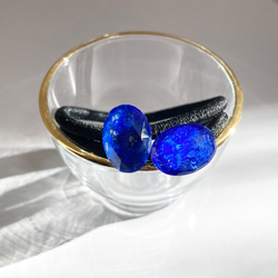 群青の星空 / ラピスラズリ×クリスタルの髪飾り（ヘアゴム）天然石  -lapis lazuli 5枚目の画像