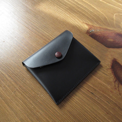 1枚革で作ったミニ財布　ミニマム財布　手のひらサイズ　コンパクト財布　ブッテーロ　キャッシュレス　薄型　極薄　革財布 8枚目の画像