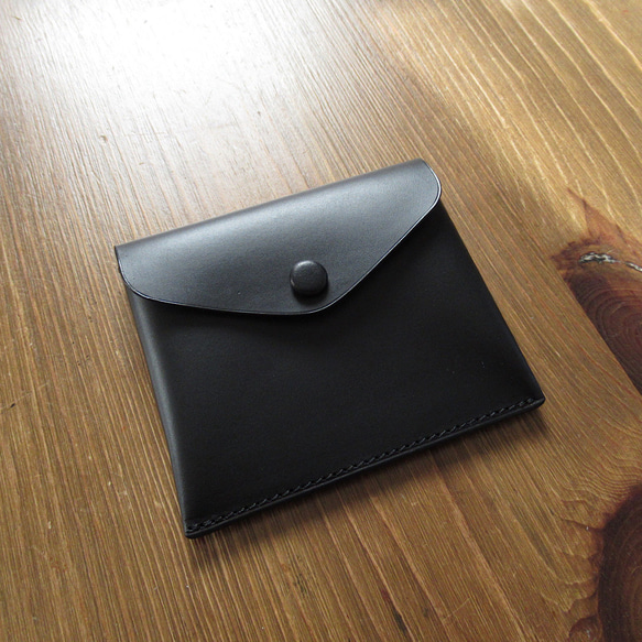 1枚革で作ったミニ財布　ミニマム財布　手のひらサイズ　コンパクト財布　ブッテーロ　キャッシュレス　薄型　極薄　革財布 7枚目の画像