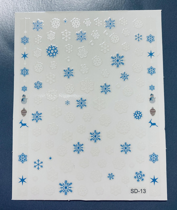 35 【送料無料】雪の結晶シール　ネイルアート　レジン 7枚目の画像