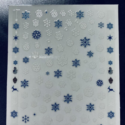 35 【送料無料】雪の結晶シール　ネイルアート　レジン 5枚目の画像