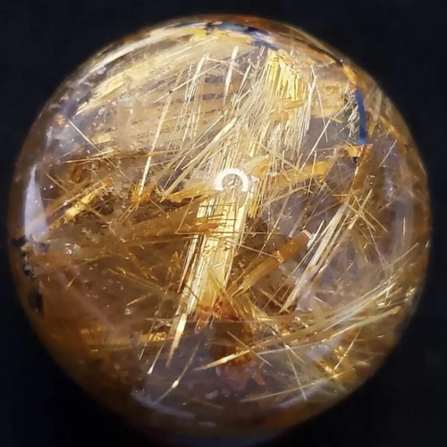 タイチンルチルクォーツ スフィア 丸玉 50mm 天然石 その他置物