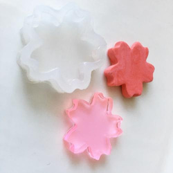 UV-LEDレジン液使用可！桜型シリコンモールド・さくら型・レジン製作・クレイクラフト・粘土に！／型番244－M 5枚目の画像