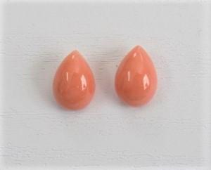 宝石珊瑚　 さんご　レデイース　 アクセサリー ・ジュエリ　イヤリング・ノンホールピアス　No－01375