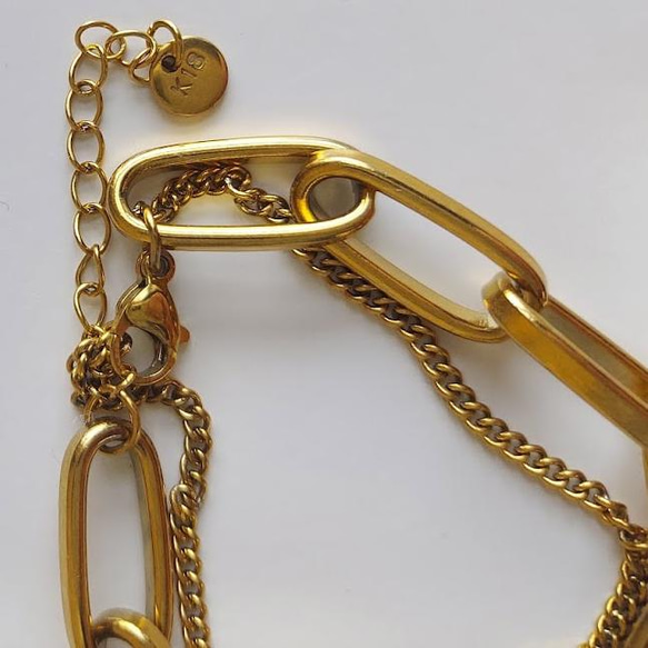 double chain link bracelet RB020 8枚目の画像