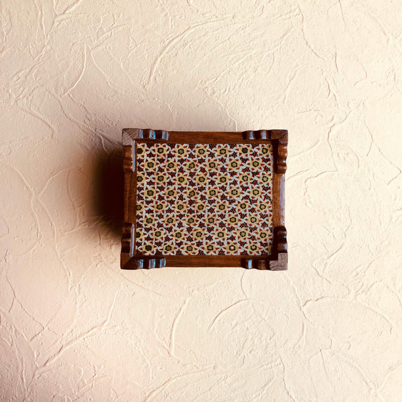 ペルシャの象嵌細工　小箱　長方形S　12ｃｍ【ハータムカーリー035】 6枚目の画像