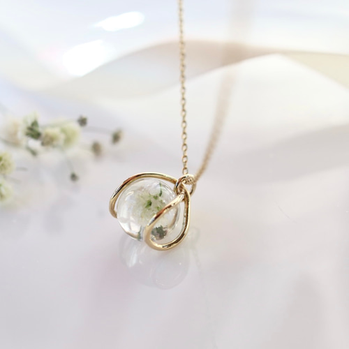 かすみ草 ネックレス カスミソウ クリア ネックレス・ペンダント First