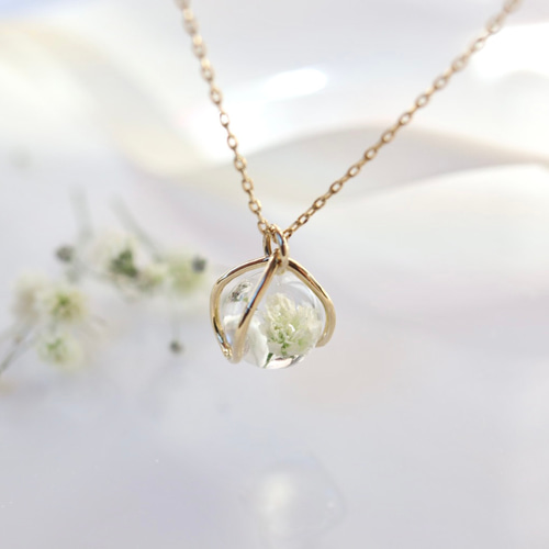 かすみ草 ネックレス カスミソウ クリア ネックレス・ペンダント First