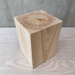 ヒノキの直方体の置物 -1 椅子 スツール オブジェ フラワーディスプレイ 高級感 スタイリッシュ サイドテーブル 16枚目の画像