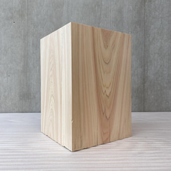 ヒノキの直方体の置物 -1 椅子 スツール オブジェ フラワーディスプレイ 高級感 スタイリッシュ サイドテーブル 12枚目の画像