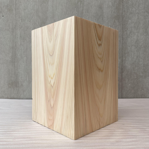 ヒノキの直方体の置物 -1 椅子 スツール オブジェ フラワー