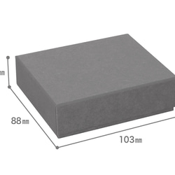 フルオーダー【 名入れ箔押し 】36色のギフトボックス L（綿・薄紙）50個　W103×D88×H31mm　受注制作 2枚目の画像