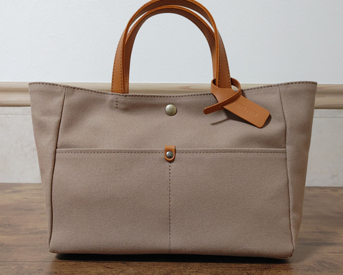 エトロ☆LARGE CANVAS COFFA TOTE トートバッグ ベージュ 本革×帆布のトートバッグ SK-1 モカベージュ トートバッグ