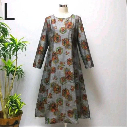 市松模様の可愛い紬着物で大人可愛いワンピースに 市松模様の可愛い紬着物で大人可愛いワンピースに