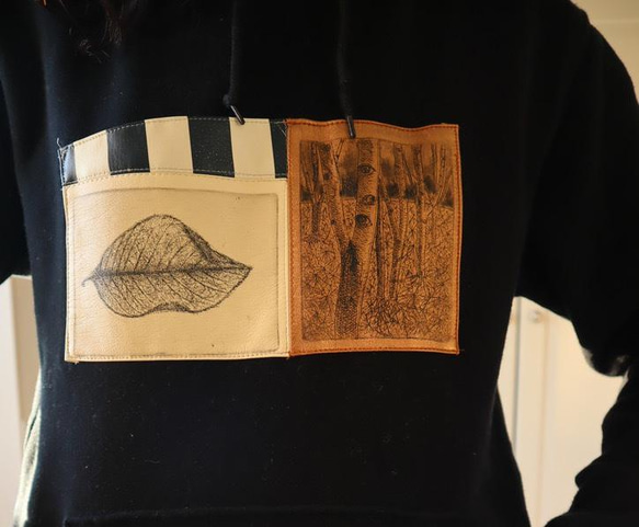 Art Sweatshirts-アートスウェットシャツー黒ー女性Mサイズ 9枚目の画像
