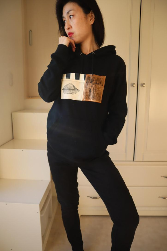 Art Sweatshirts-アートスウェットシャツー黒ー女性Mサイズ 8枚目の画像