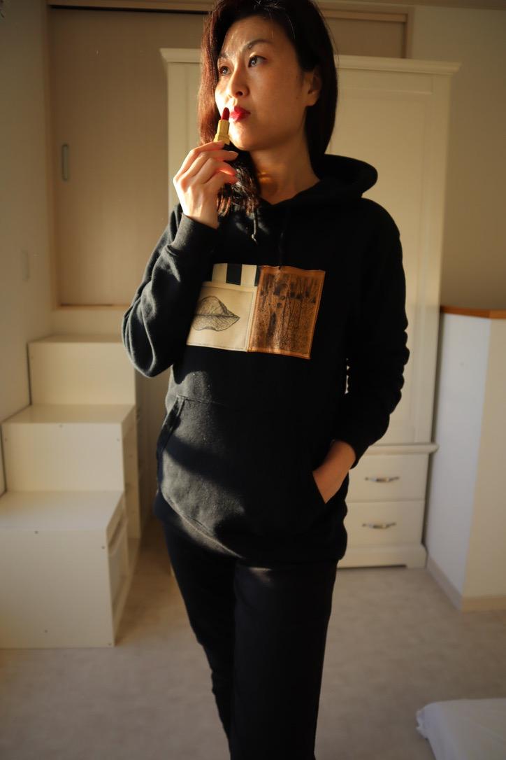 Art Sweatshirts-アートスウェットシャツー黒ー女性Mサイズ