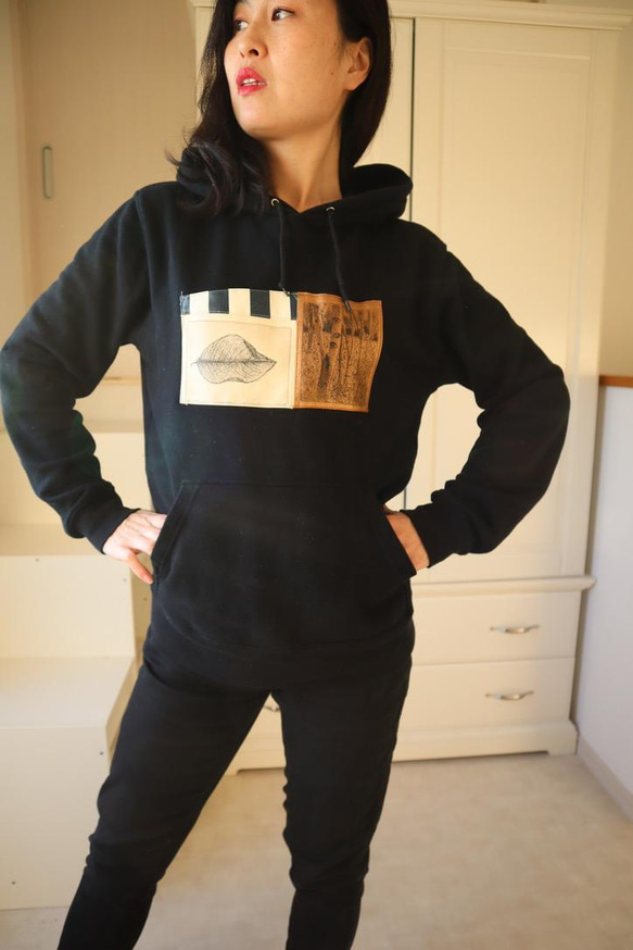 Art Sweatshirts-アートスウェットシャツー黒ー女性Mサイズ 3枚目の画像