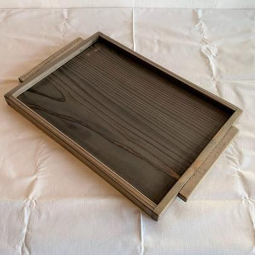 木製カフェトレー 古材風 ハンドメイド GR お盆・トレイ R.tak 通販