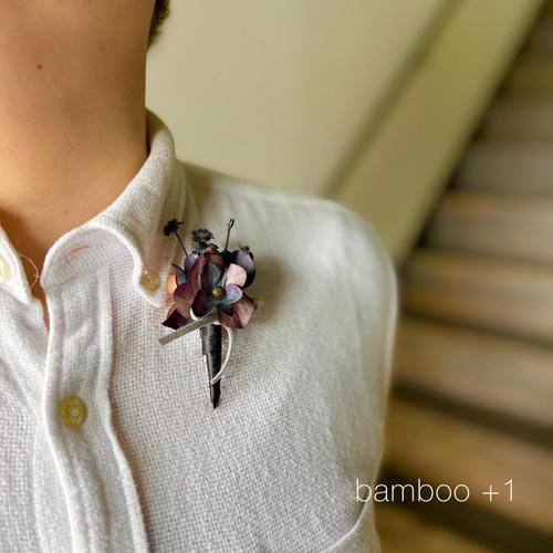 シックでカッコいいミニコサージュ・ブローチ 男女兼用 コサージュ