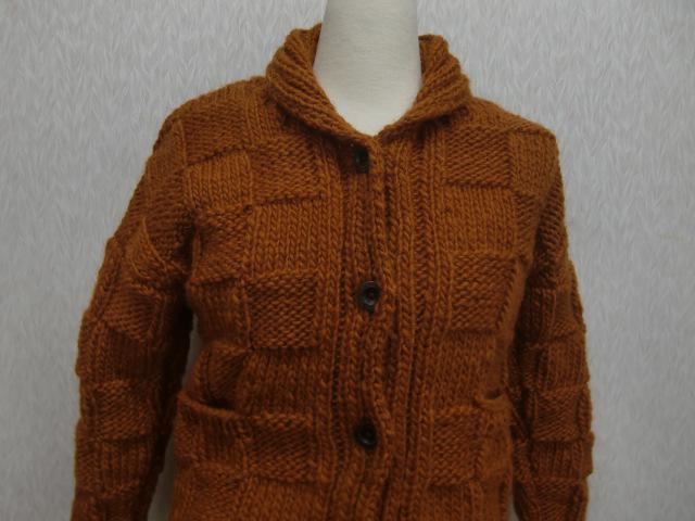 ★厚地ウールジャケットSサイズ　暖かいアイスランド輸入糸　1点物　送料無料★