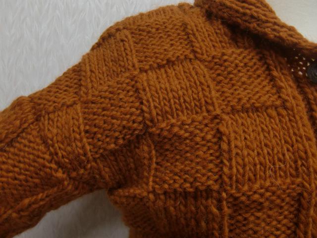 ★厚地ウールジャケットSサイズ　暖かいアイスランド輸入糸　1点物　送料無料★