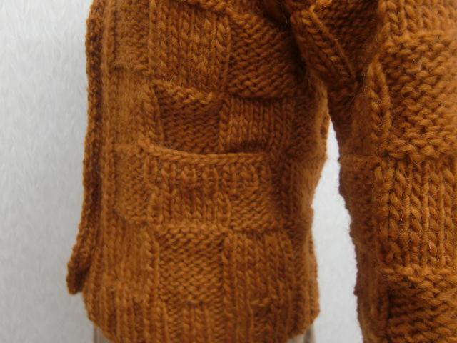 ★厚地ウールジャケットSサイズ　暖かいアイスランド輸入糸　1点物　送料無料★