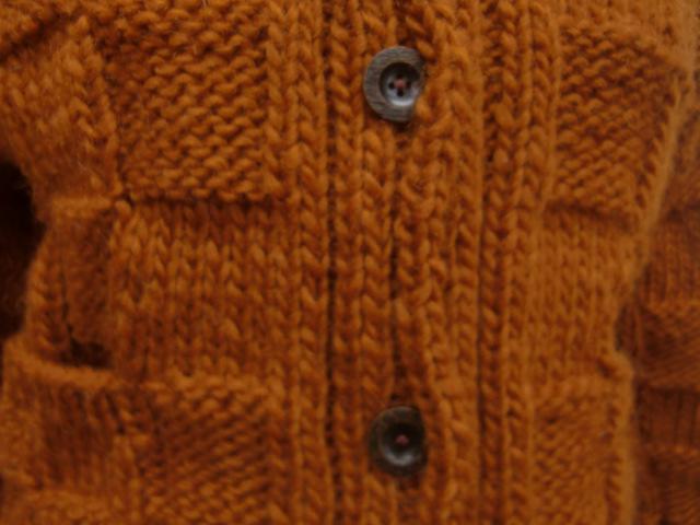 ★厚地ウールジャケットSサイズ　暖かいアイスランド輸入糸　1点物　送料無料★