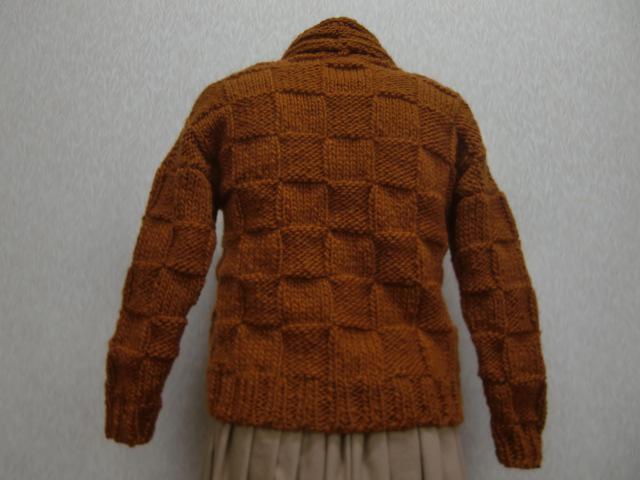 ★厚地ウールジャケットSサイズ　暖かいアイスランド輸入糸　1点物　送料無料★