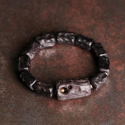 ＜受注制作＞黒檀のブレスレット 黄銅 メンズ レーディス プレゼント 自分にご褒美 B039