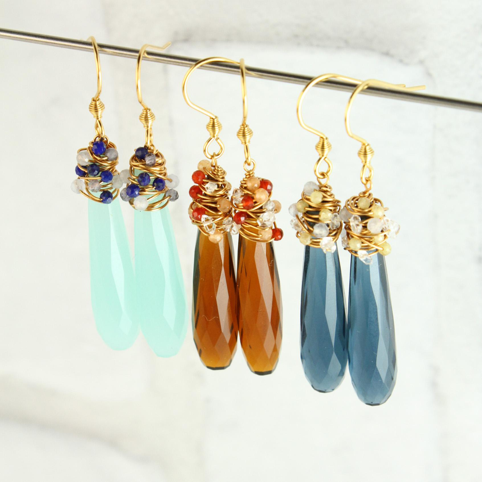 【ビアクォーツ】王冠の耳飾り